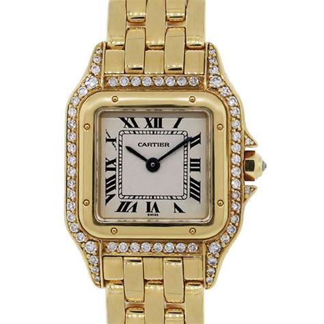 cartier panther gold|cartier panthere watch with diamonds.